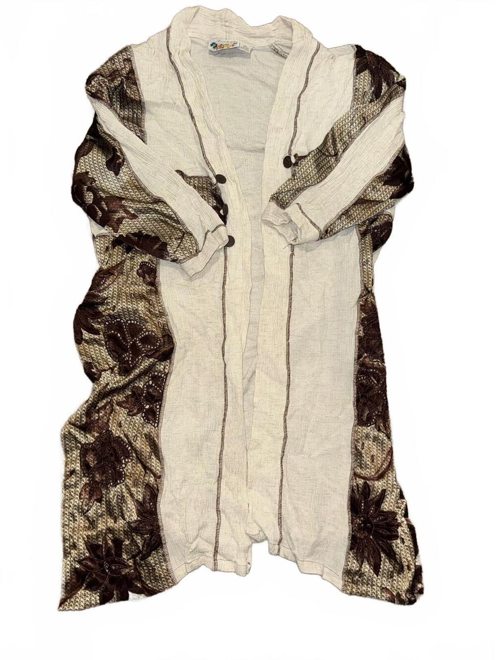 Vintage Boutique Freestyle Floral Long Lightweight Cardigan Size 2XL